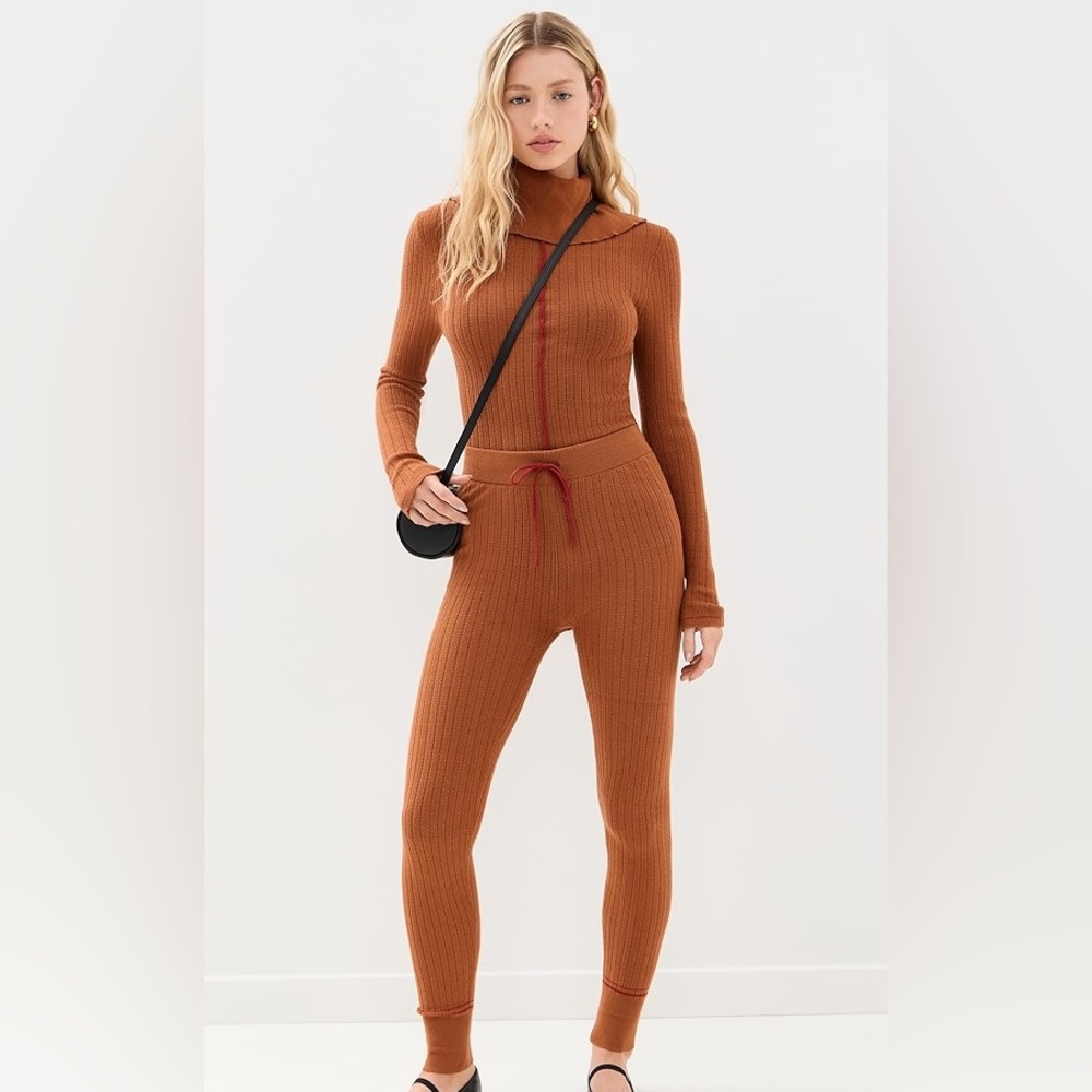 Varley Walt Roll Neck Knit Tee & Leggings